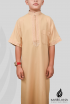 Jubah Budak Alaseel Embroidery (Beige)