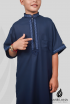 Jubah Budak Alaseel Embroidery (Navy)