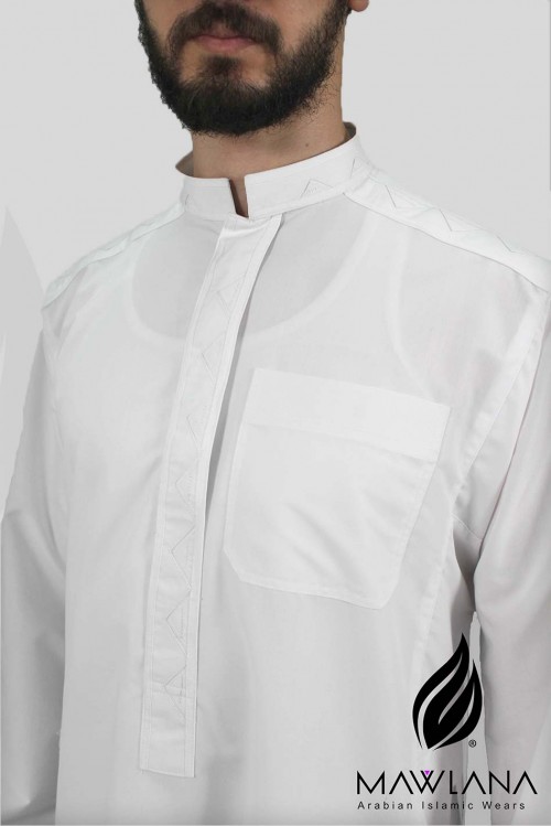 Jubah lelaki dewasa lengan panjang  821-7 ( White)