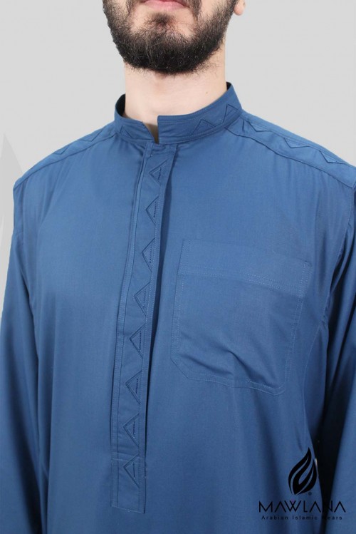 Jubah lelaki dewasa lengan panjang  821-7 (Navy Blue)