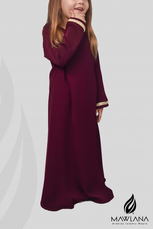 Abaya budak perempuan Sanad (Maroon)