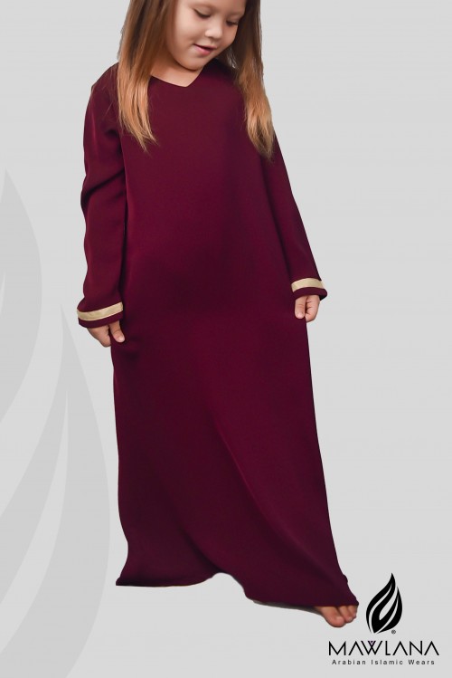 Abaya budak perempuan Sanad (Maroon)