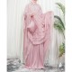 Telekung Satin Premium Cordoba Series FREE BAG in Dusty Pink