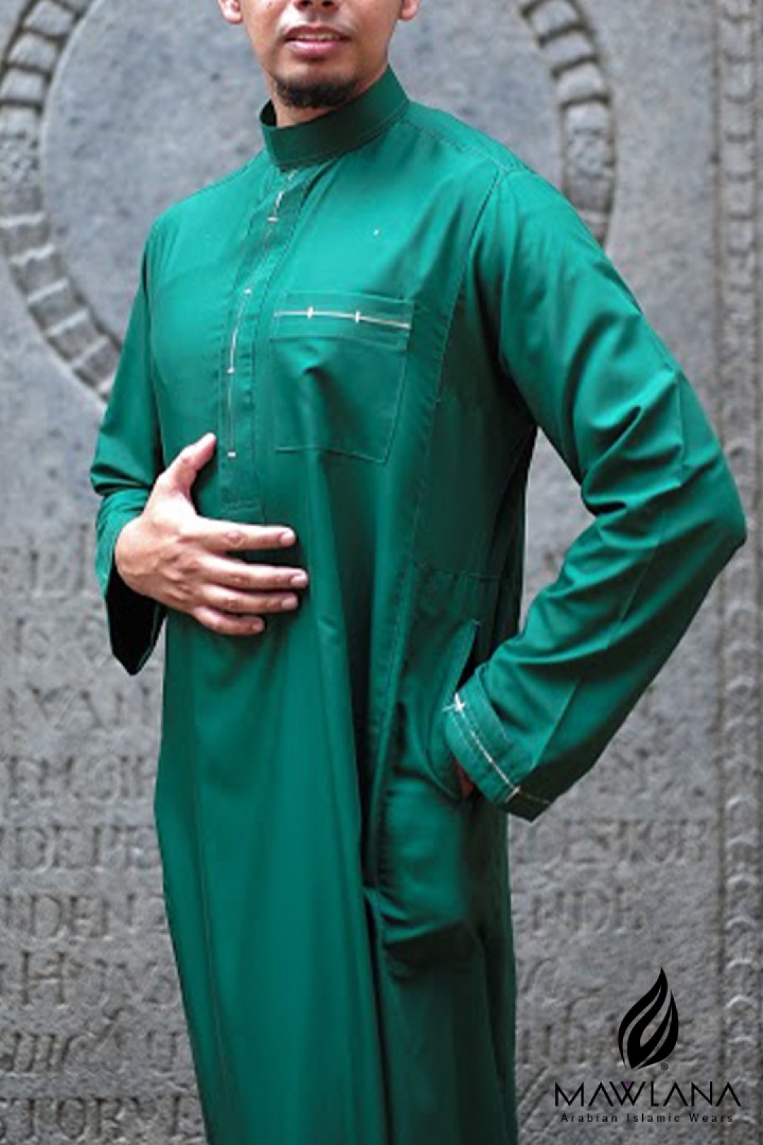 Jubah lelaki exclusive Raya MAIW (Emerald Green)