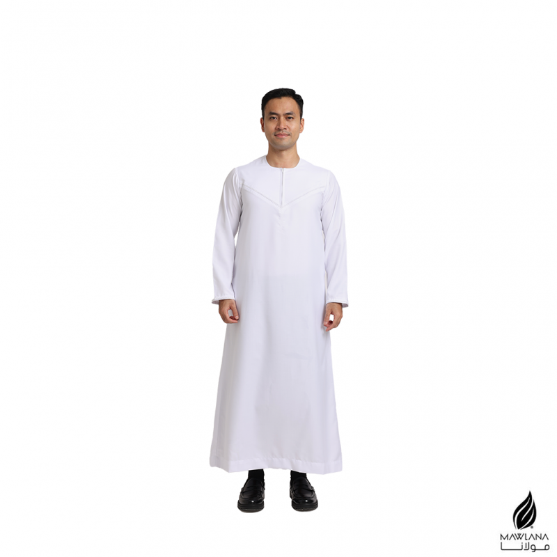 JUBAH RUBI EMIRATES IN WHITE