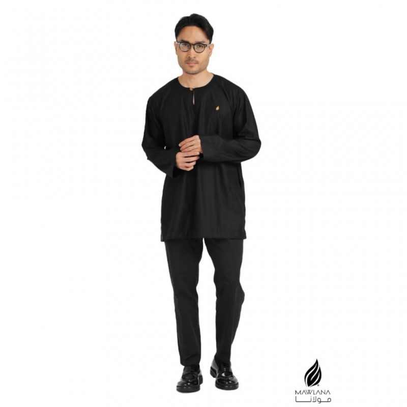 KURTA MAWLANA JOHOR IN BLACK