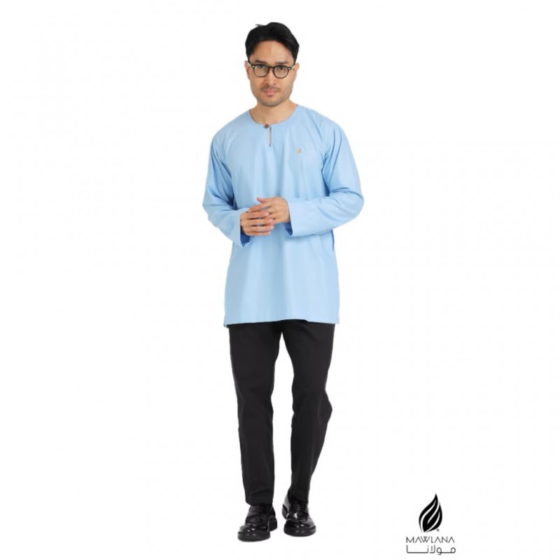 KURTA MAWLANA JOHOR IN ASH BLUE