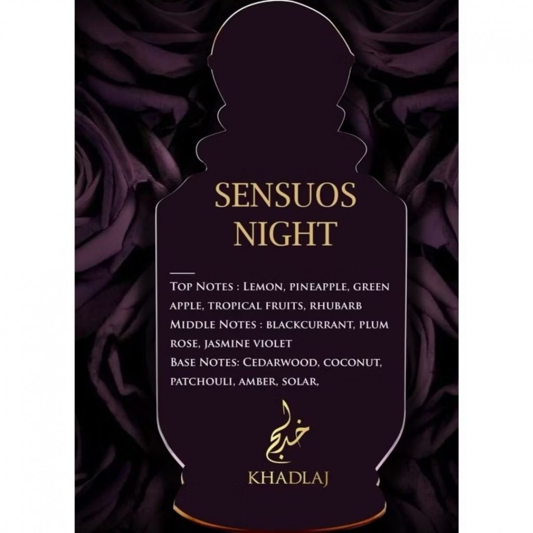 Perfume Sensuos Night 100ML Original Khadlaj