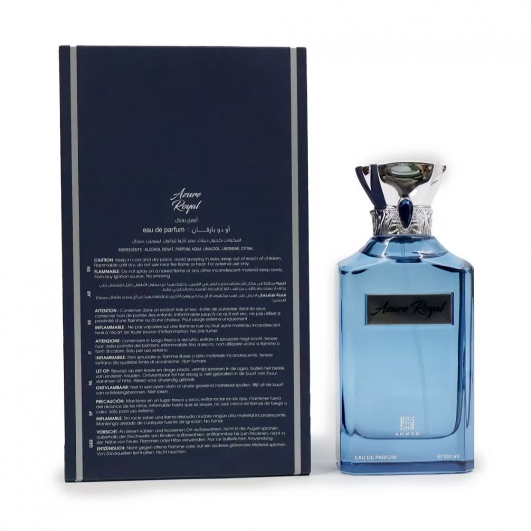 Perfume Azure Royal 90ML Original Ahmed Al Maghribi