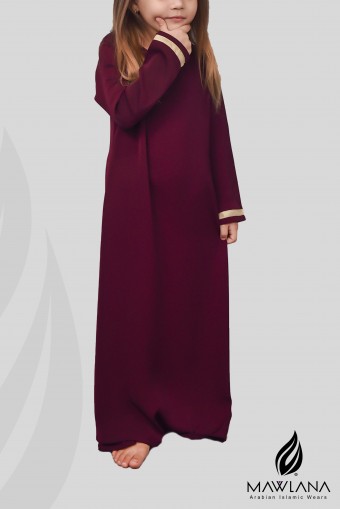 Abaya budak perempuan Sanad (Maroon)